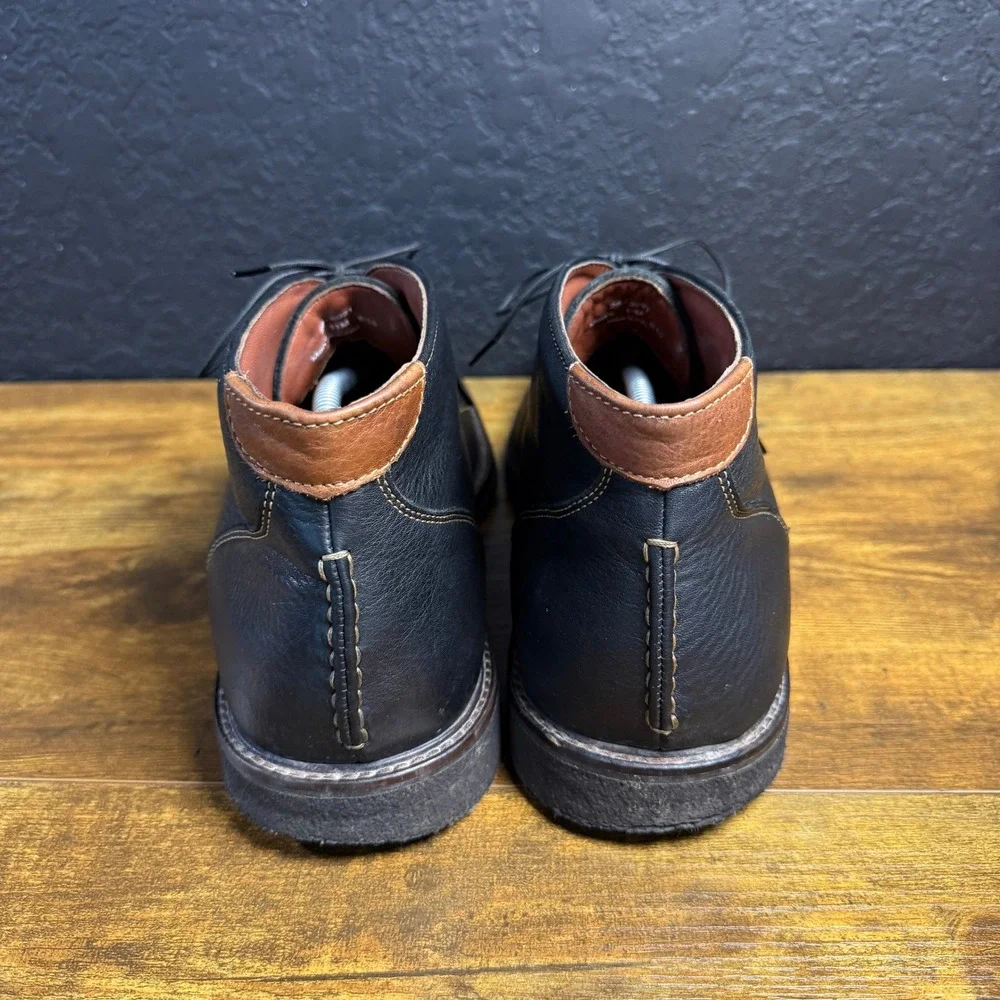 Johnston & Murphy 25-2021 Black Leather Chukka Boots Mens 11M